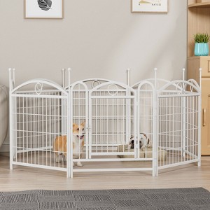 KTMBDW Foldable Octagonal Metal Exercise Dog Playpen - Indoor/Outdoor, Extra Small (8 Panels, 24 x 24) - Puppy - 1 of 4