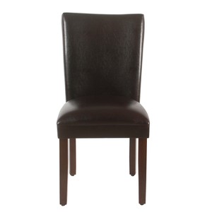 Parsons Dining Chair (Set of 2) Brown Faux Leather - Homepop