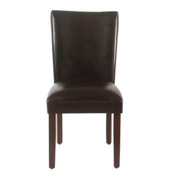 Set of 2 Parsons Dining Chair Faux Leather - Homepop