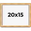 PosterPalooza | Minimalist Shadow Box Brown Picture Frame - UV Acrylic, Backing Board, Hanging Hardware - 2 of 4