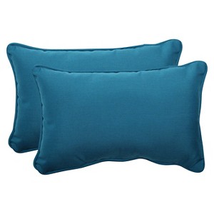 Sunbrella Spectrum Outdoor 2-Piece Lumbar Throw Pillow Set - Blue