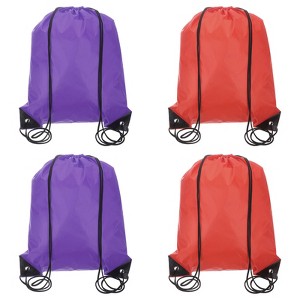 Unique Bargains Fitness Sports Travel Lightweight Drawstring Backpacks 4 Pcs - 1 of 4