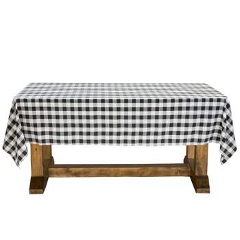 Lann's Linens Rectangular Polyester Fabric Checkered Tablecloth - Gingham Pattern for Banquet, Restaurant