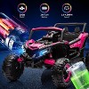 24V Kids Ride-On UTV Car with Remote Control, Spring Suspension, LED Lights, Music & USB, Metal Frame Battery Powered Electric Vehicle Toy - 4 of 4