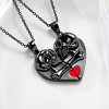 Gothic Couple Necklace Set - Skeleton Heart Pendant (Punk Matching Jewelry for Him & Her) - 4 of 4