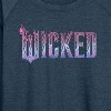 Women's - Wicked - Floral Ombre Logo Lightweight French Terry Wide Neck Long Sleeve Graphic Shirt - 2 of 4