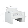 Ridstar Beige Teddy Fleece Accent Chair with Arms and Pillow for Living Room, Bedroom - 4 of 4