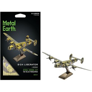 Model kit Consolidated B-24 Liberator Bomber Aircraft "Diamond Lil" United States Army Air Forces  Steel Model by Metal Earth - 1 of 4
