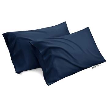 Doctor Pillow Black Pillow Cases Queen Size 2 Pack, Bamboo Rayon Cooling Pillowcases
