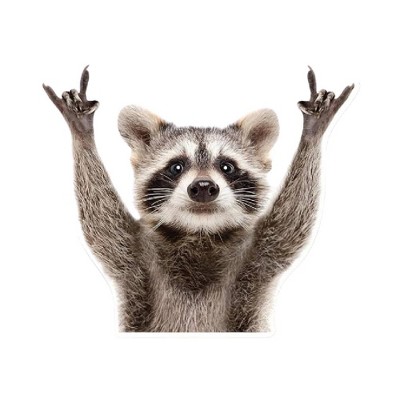 TruAIR Funny Rocking Raccoon Car Sticker