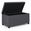 CAVINAS Faux Leather Storage Ottoman Bench with Stitched Design and Nailhead Trim,Storage Benches for Living Room,Bedroom - 2 of 4