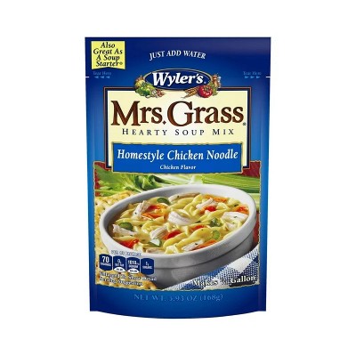 Wyler's Mrs Grass Home-style Chicken Noodle Hearty Soup Mix Pouch, 5.93 OZ