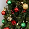 Sunnydaze Holly Jolly Assorted Shatterproof Plastic Christmas Ball Ornament Kit - 50ct - 2 of 4