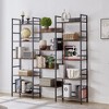 5 Tier Bookshelf Bookcases for Book Display Modern Minimalist Storage Display Shelf for Bedroom Living Room Home Office Rusty - 4 of 4
