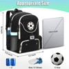 Generic Large Soccer Backpack, Soccer Bag for Boys with Ball & Detachable Shoe Compartment, Wet Dry Pocket, Detachable Name Card, Equipment Bag - 4 of 4