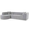 CAVINAS Premium L-Shaped Modular Sectional Couch with 2 Pillows and Resistant Chenille Fabric,the Sectional Sofa for Living Room,Study,Office,Gray - 2 of 4