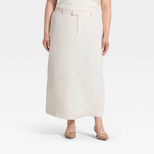 Women's Tailored Signature Crepe Maxi Skirt - A New Day™ - 1 of 3