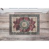 HomeStock Washable Bryant Ivory/Burgundy 2x3, Traditional, Machine Woven with Printed Designs - 2 of 4