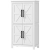 HOMCOM Bathroom Floor Cabinet, Farmhouse Bathroom Cabinet with Barn Doors, Bathroom Storage Cabinet with Adjustable Shelf - 4 of 4