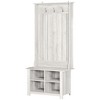HOMCOM Hall Tree with Shoe Storage Bench, Entryway Bench with Coat Rack, Accent Coat Tree with Adjustable Shelves for Mud Room, Distressed White - 4 of 4