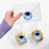 Big Dot of Happiness Class of 2025 Light Blue Grad Envelope Seal Stickers, Round Circle Stickers to Seal Cards, Graduation Envelope Seals, 120 Count - 4 of 4