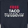Men's - Instant Message - Free Taco Tuesday Graphic Fleece Sweatshirt - 2 of 4
