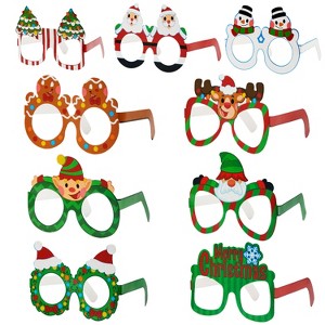 Joyfy 36-Pack Christmas Costume Eyeglasses - Assorted Festive Frames for Photo Booths, Parties & Favors (One Size Fits All) - 1 of 4