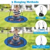 Costway 40" Flying Saucer Tree Swing Indoor Outdoor Play Set Kids Christmas Gift Purple/Blue/Green/Colorful/Blue Rocket/Blue Whale/Woods/Dark Green/Dark Pink/Yellow/Pink - 4 of 4