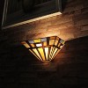 Chloe Lighting Merlin Mission 1 Light Textured Black Wall Sconce 12"Wide - 3 of 4