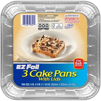 EZ Foil Square Cake Pans - 3ct