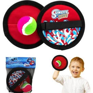 Sunlite Sports Catch Pads Toss and Catch Ball Game Set, Includes 2 Hand Pads and 1 Ball, Backyard Pool Beach Outdoor Indoor Play, Easy Throw and Catch - 1 of 4