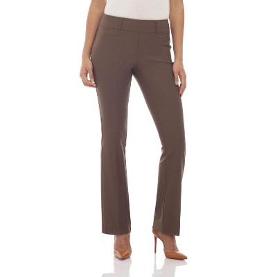 Rekucci Women's Pull-On Comfort Barely Bootcut Dress Pants