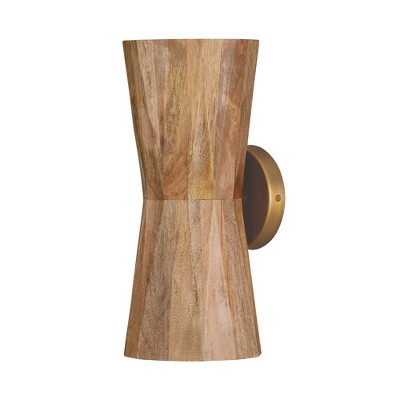Capital Lighting Nadeau 2 - Light Sconce in  Light Wood/Patinaed Brass