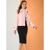 Allegra K Women's Turn Down Collar Long Sleeve Single Breasted Winter Pea Coat - 4 of 4