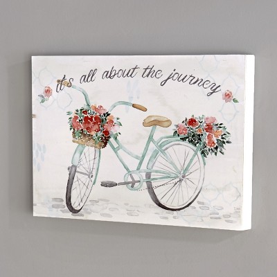 Lakeside It's All About the Journey Wall Hanging Bike Picture - Primitive Home Accent