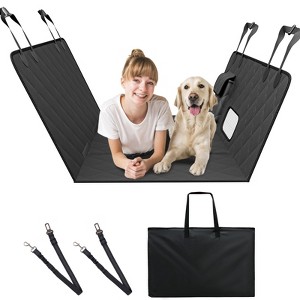 VEVOR Dog Car Seat Cover for Back Seat, 54 x 26.5 in Waterproof, 600D Heavy Duty Pet Car Seat Protectors with Mesh Window and Storage Pocket - 1 of 4