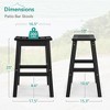 Arceso Outdoor Bar Stools , 25 Inch HDPE Counter Height Bar Stools, All Weather Resistant Patio Bar Stools for Balcony, Backyard - 3 of 4