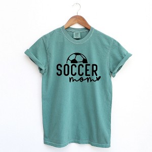 Simply Sage Market Women's Soccer Mom Ball Short Sleeve Garment Dyed Tee - 1 of 4