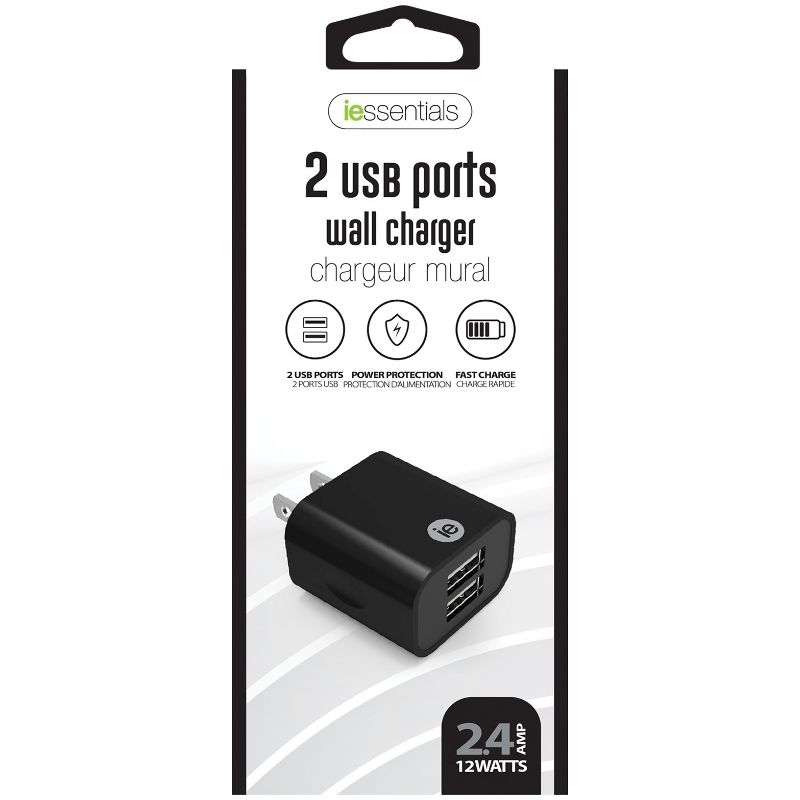 iEssentials® 2.4-Amp Dual USB Wall Charger, 2 of 4