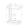 Monarch Specialties Accent Table C-Shaped End Side Snack Living Room Bedroom Metal Laminate Brown Black Contemporary Modern - 3 of 4