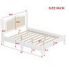 CAVINAS Full/Queen Size Bed Frame with Natural Rattan Headboard,Wooden Platform Bed with Wood Slats Support,Underbed Storage - 3 of 4