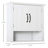 Bathroom Wall Cabinet, Medicine Cabinet, Kitchen Cupboard with 2 Doors and Adjustable Shelf - 3 of 4
