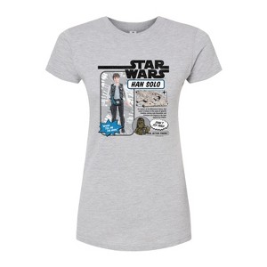 Women's - Star Wars - Han Solo Action Figure Fitted Graphic T-Shirt - 1 of 2