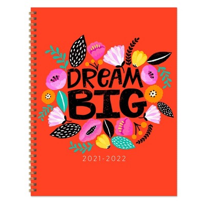 2021-22 Academic Planner 8.5" x 11" Dream Big Daily/Weekly/Monthly - The Time Factory