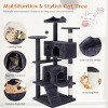Multi-Functional Cat Treehouse, Sturdy Cat Climbing Frame with Perches, Condos, Scratching Posts & Toys for Indoor Cats - 2 of 4