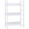 vidaXL Book Shelf Storage Bookcase Rack Organizer Furniture Engineered Wood - White 35.6" - 2 of 4