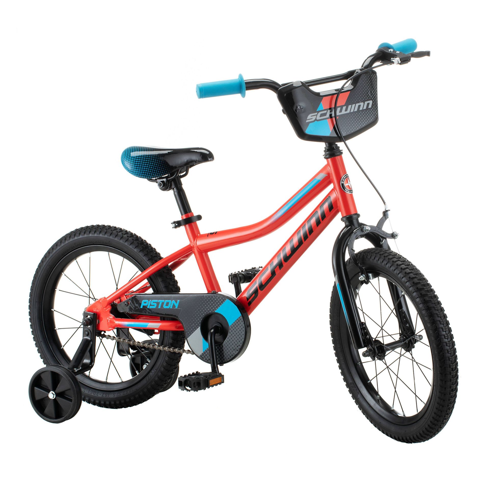 Schwinn Piston 16" Kids' Bike - Black/Blue/Red