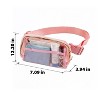 Garnen Clear Fanny Pack Stadium Approved Bag, Clear Crossbody Bag for Stadium Events Concerts Gameday, Clear Belt Bag with Adjustable Strap, Pink - 4 of 4