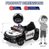12V Ride On Police Car for Kids with Remote Control, Emergency Alert Tones, Megaphone, Flashing Lights, Music, Spring Suspension-Christmas Gift - 4 of 4