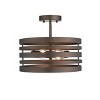 Chloe Lighting Paisley Farmhouse 2 Light Rubbed Bronze Semi-Flush Ceiling Fixture 13" Wide - 2 of 4